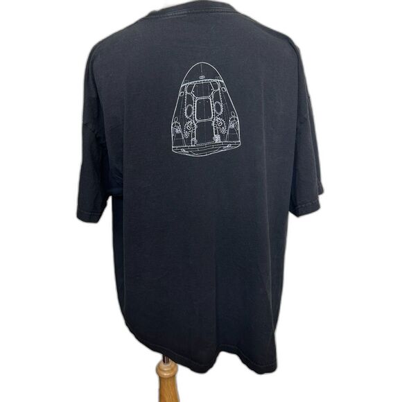 SpaceX Black T-Shirt Dragon Capsule - Men 3X - Picture 3 of 5